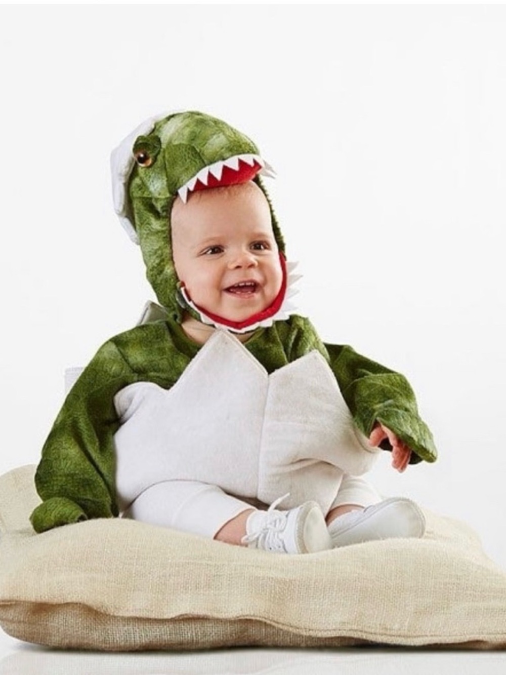 Pottery Barn Kids Halloween Green Dino Egg Baby Costume NEW 2-pc | Size 6-12 mos